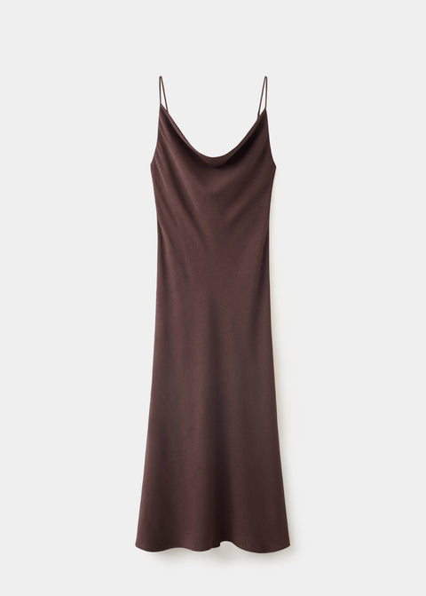 Mango dress rouje in chocolate