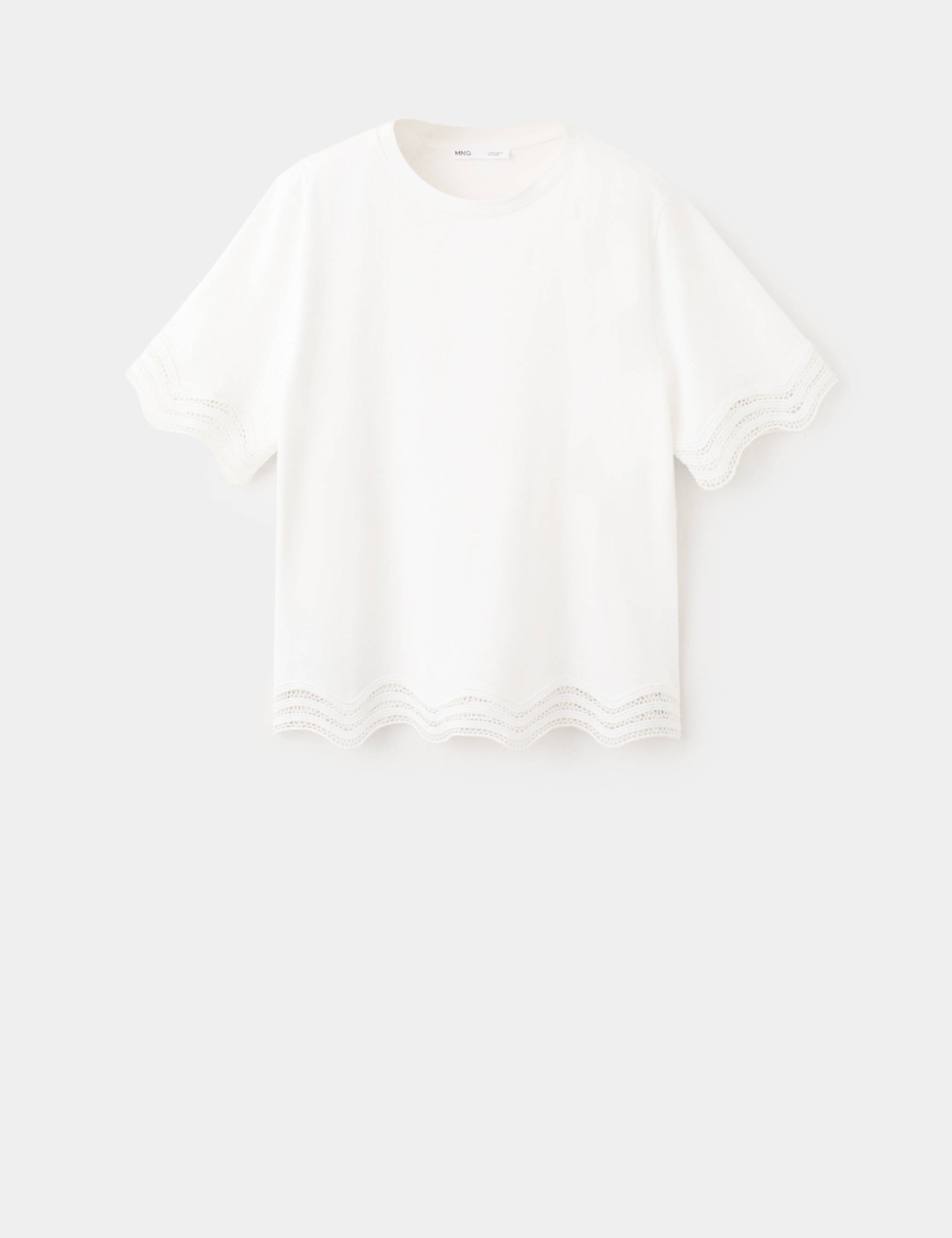 Mango camiseta ona in white