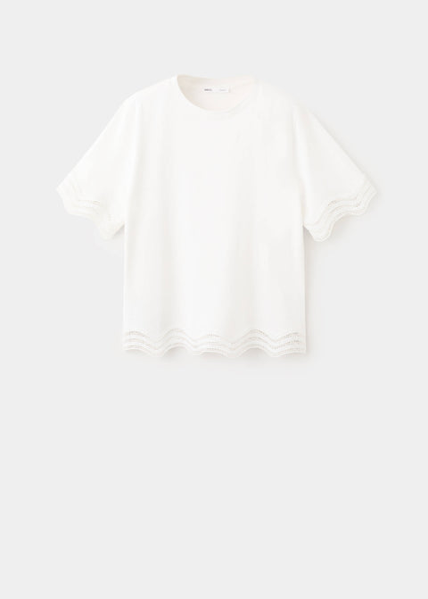 Mango t-shirt ona in white