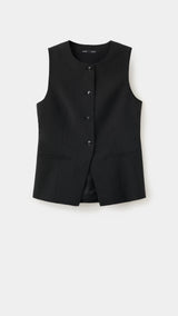 Mango chaleco napoli in black