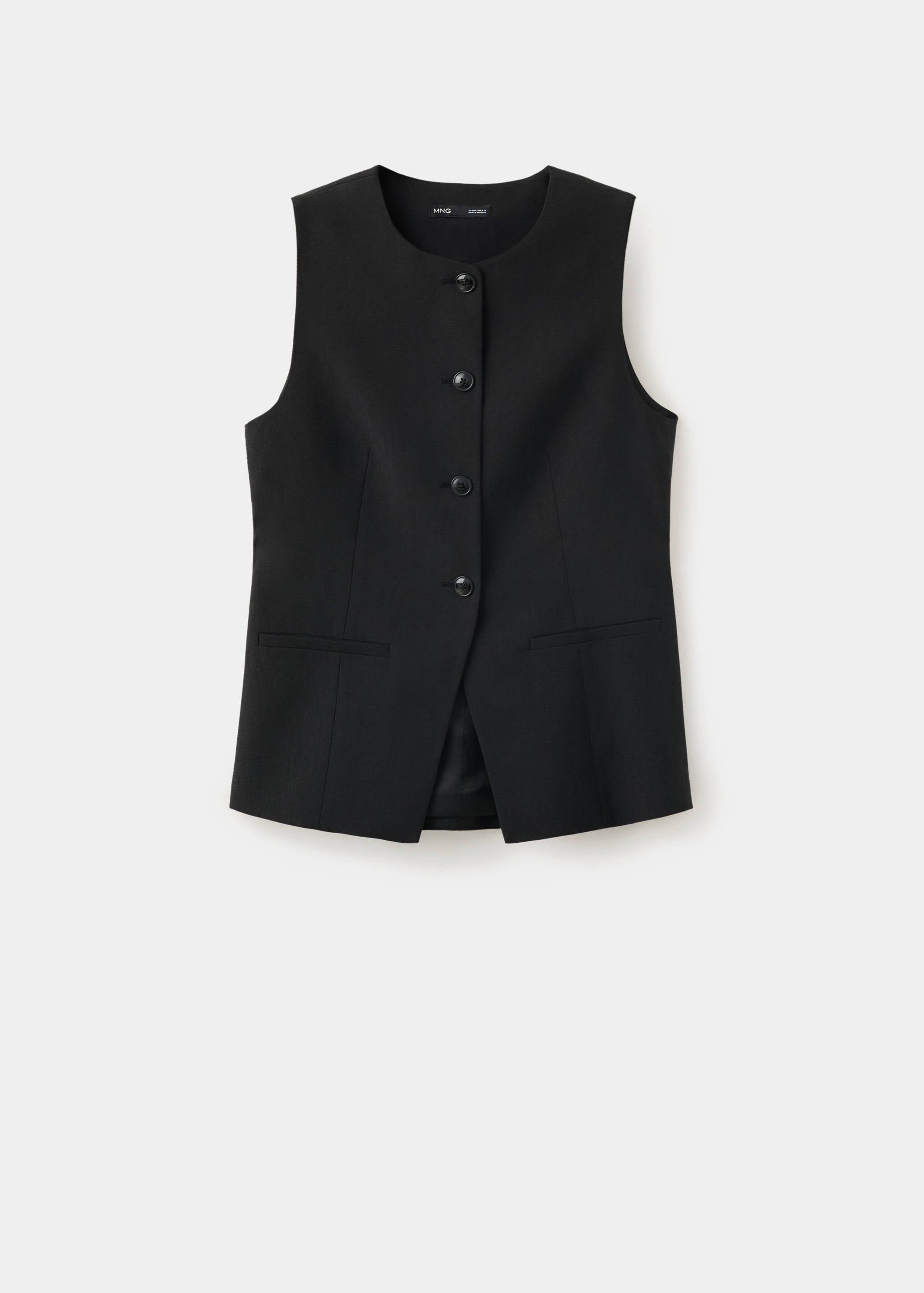 Mango chaleco napoli in black
