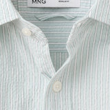 Mango camisa kissos in pastel green