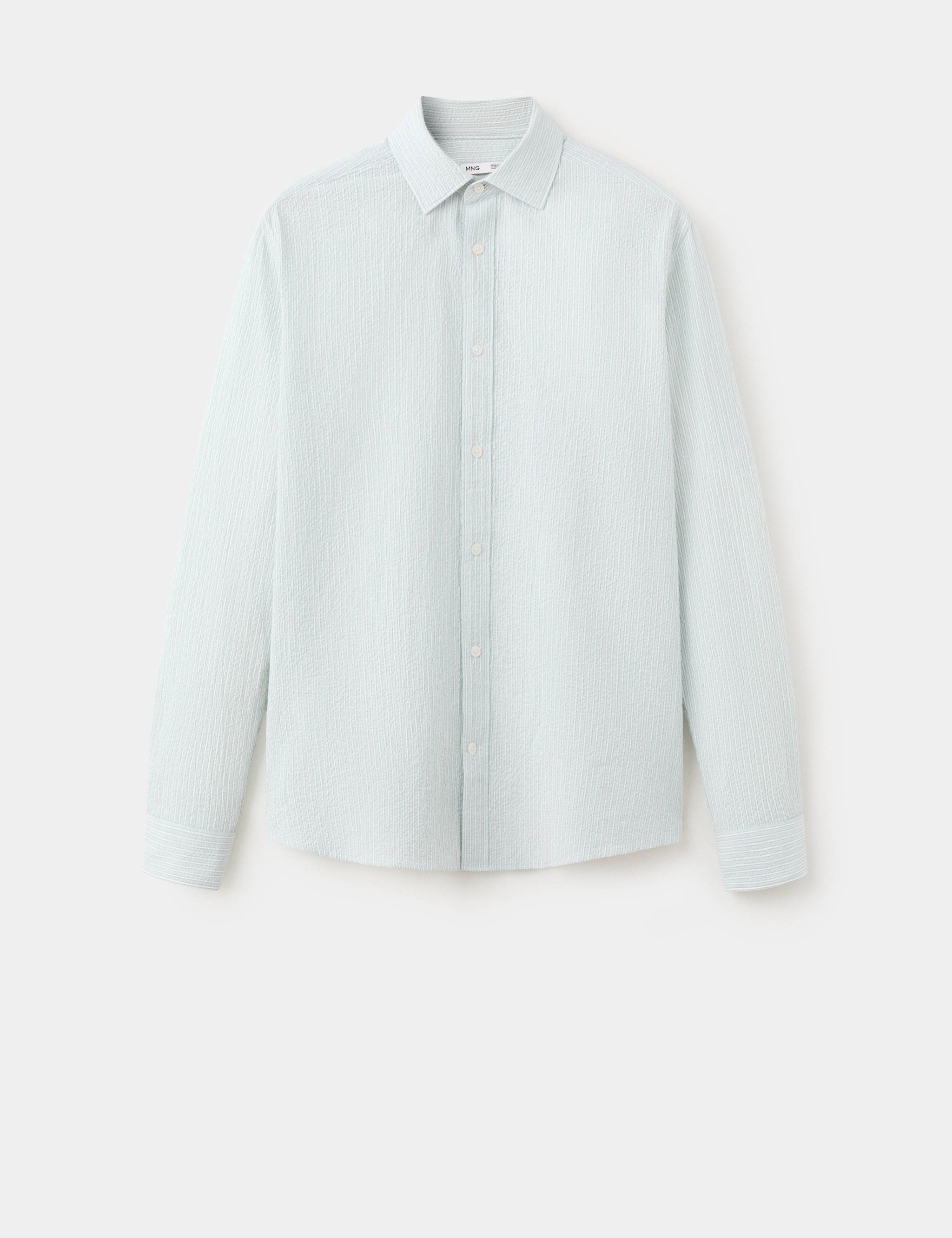Mango camisa kissos in pastel green