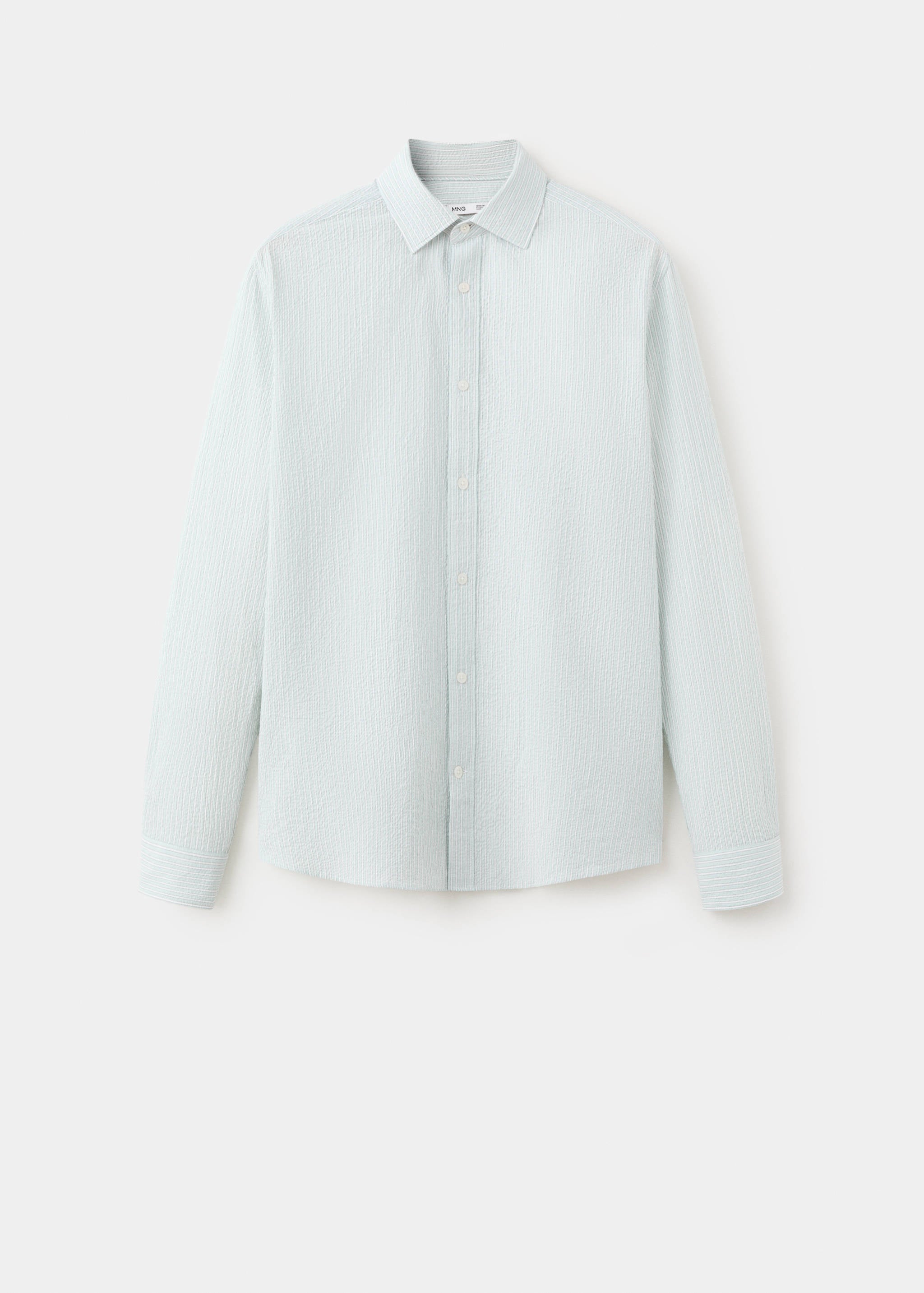 Mango camisa kissos in pastel green