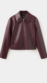 Mango chaqueta sabina in eggplant