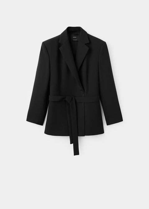 Mango blazer iguana in black
