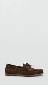 Mango zapato nautico in brown