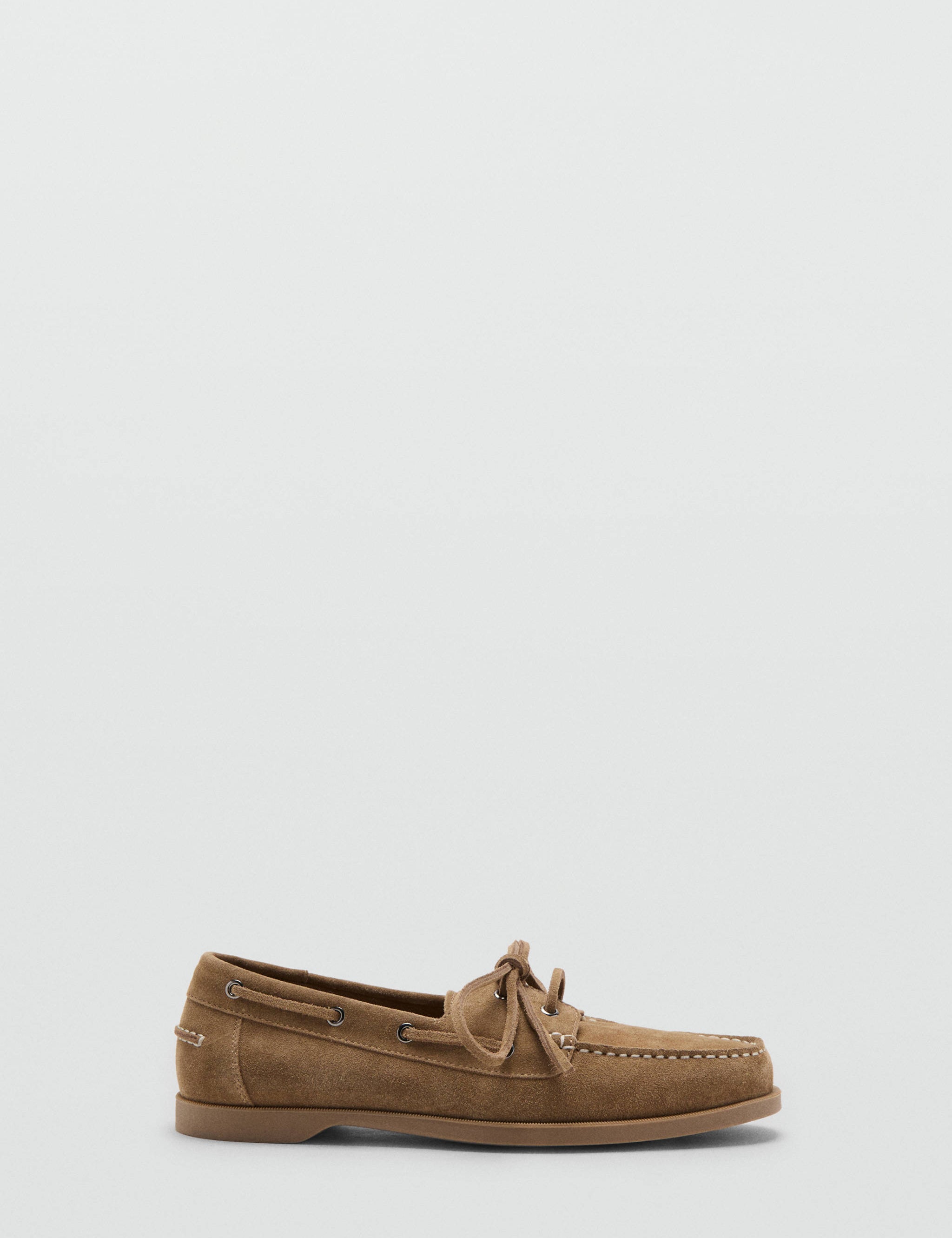 Mango zapato nautico in leather