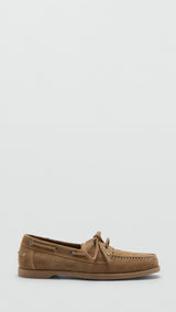 Mango zapato nautico in leather