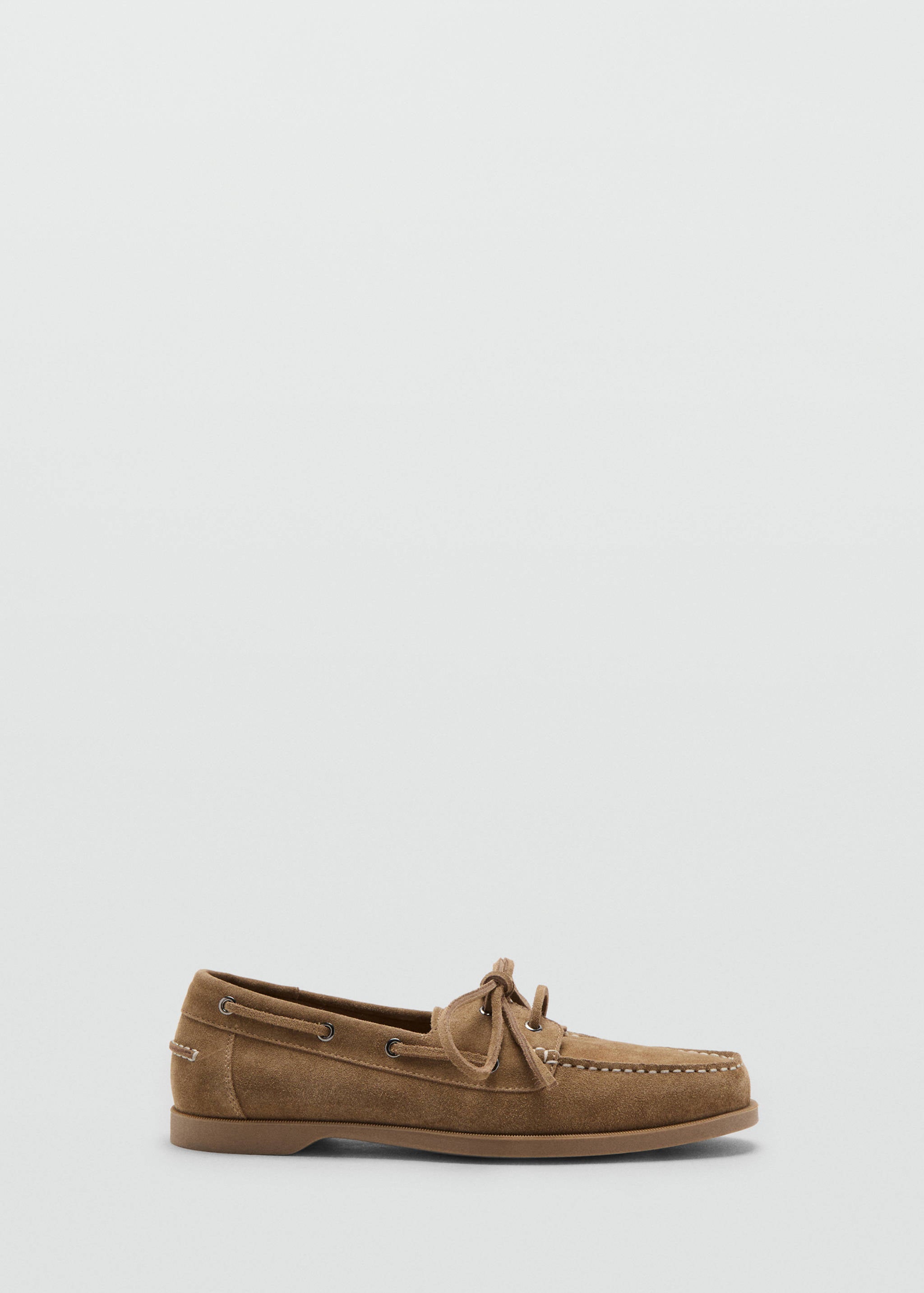 Mango zapato nautico in leather