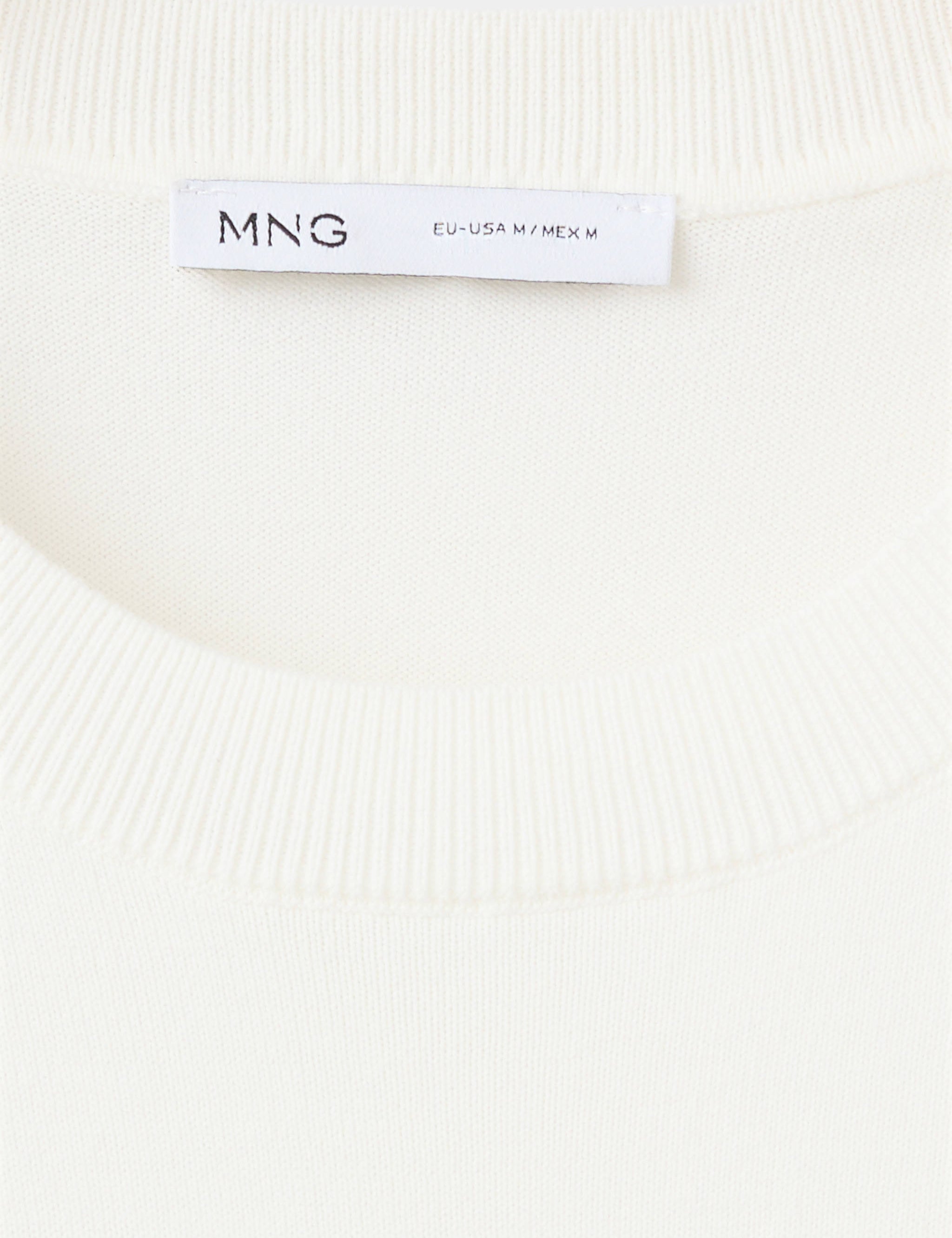 Mango camiseta tricot arraona in off white