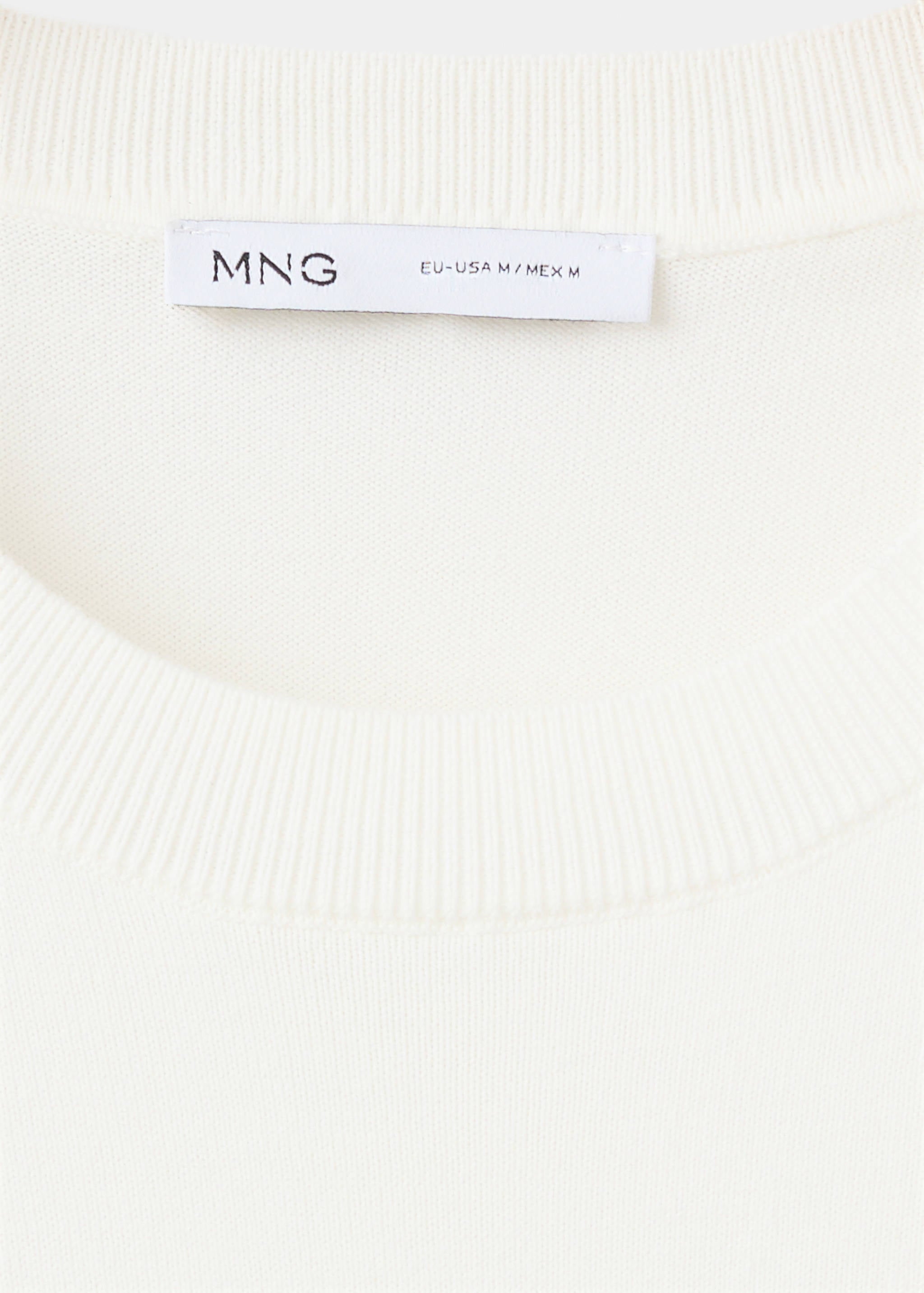 Mango camiseta tricot arraona in off white