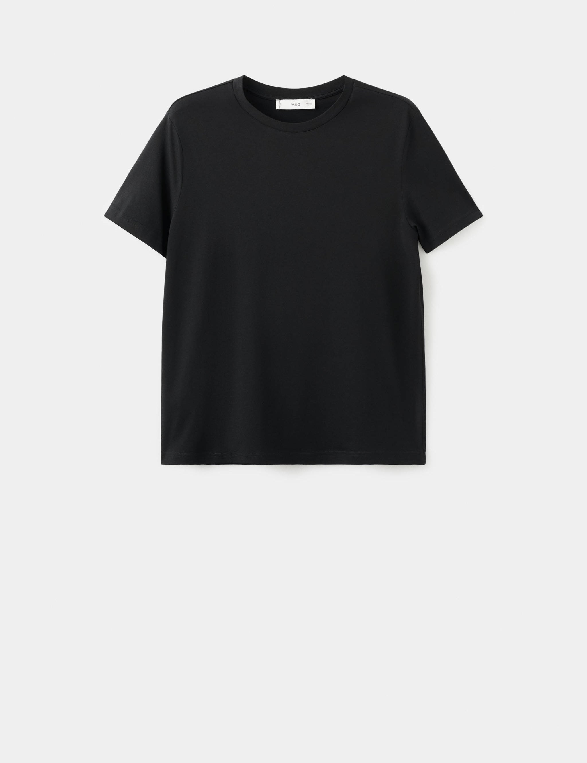 Mango camiseta chals in black