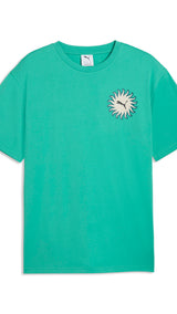 PUMA sunset drive relaxed tee men in vibrant green