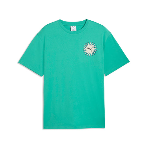 PUMA sunset drive relaxed tee men in vibrant green