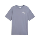 PUMA essentials elevated cat logo relaxed tee men in gray sky