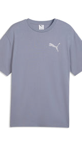 PUMA essentials elevated cat logo relaxed tee men in gray sky