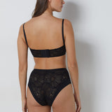 Etam flexi lace - culotte midi in black