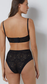 Etam flexi lace - culotte midi in black