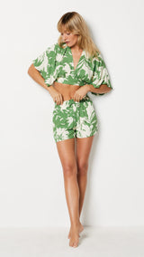 Etam jubika - short in imp bleu vert,,, - Image 1