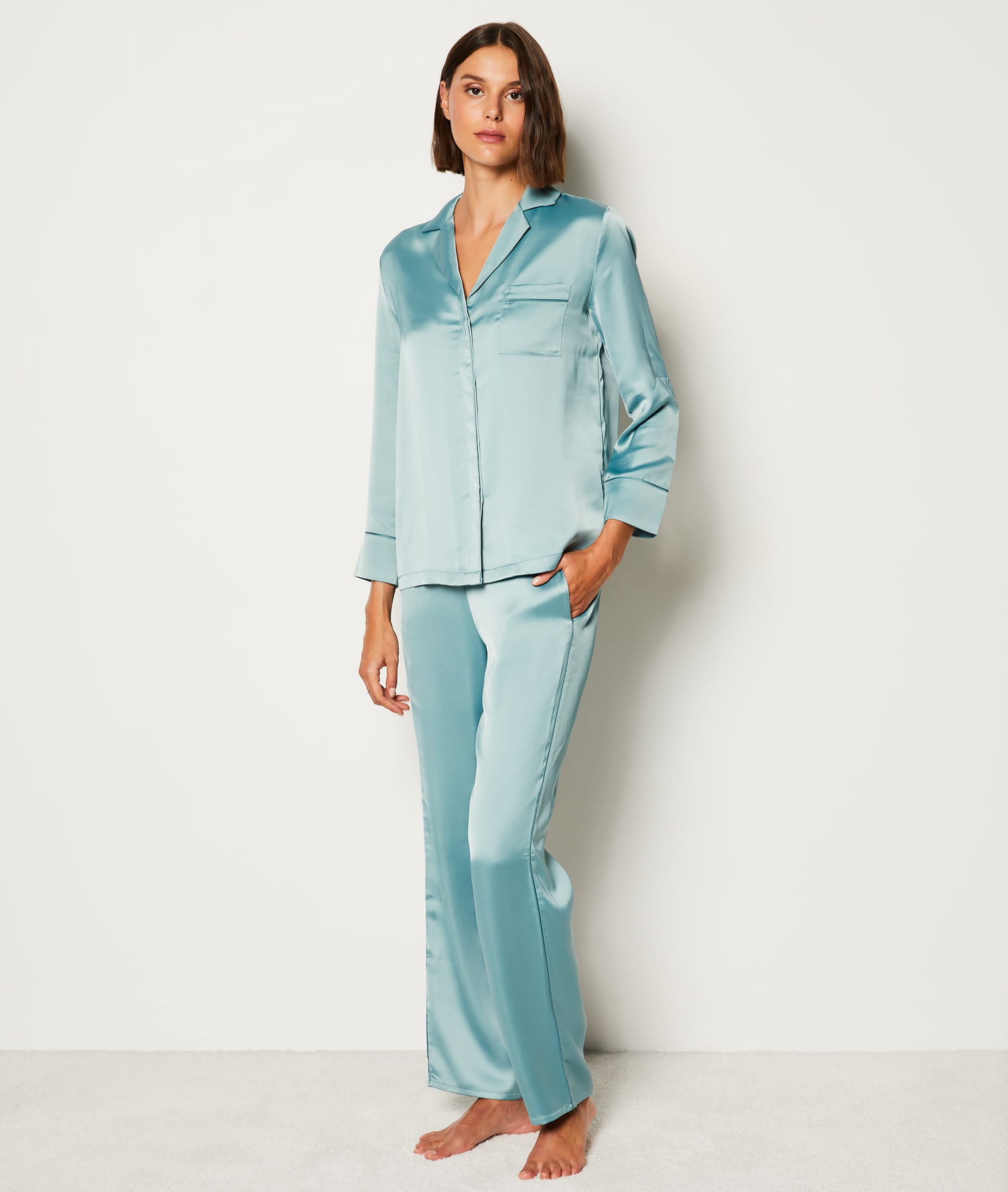 Etam balda - chemise ml in bleu vert