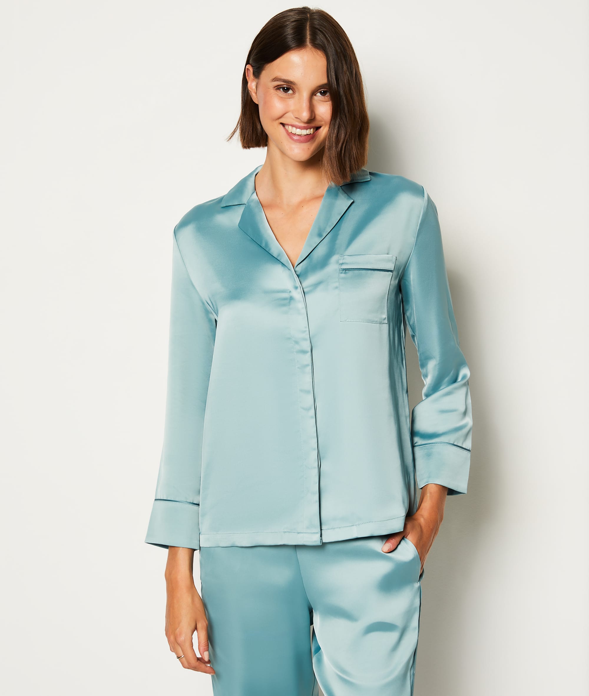 Etam balda - chemise ml in bleu vert