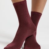 Etam etincelle rib - socks in bordeaux grenat