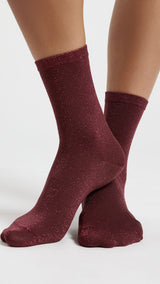 Etam etincelle rib - socks in bordeaux grenat