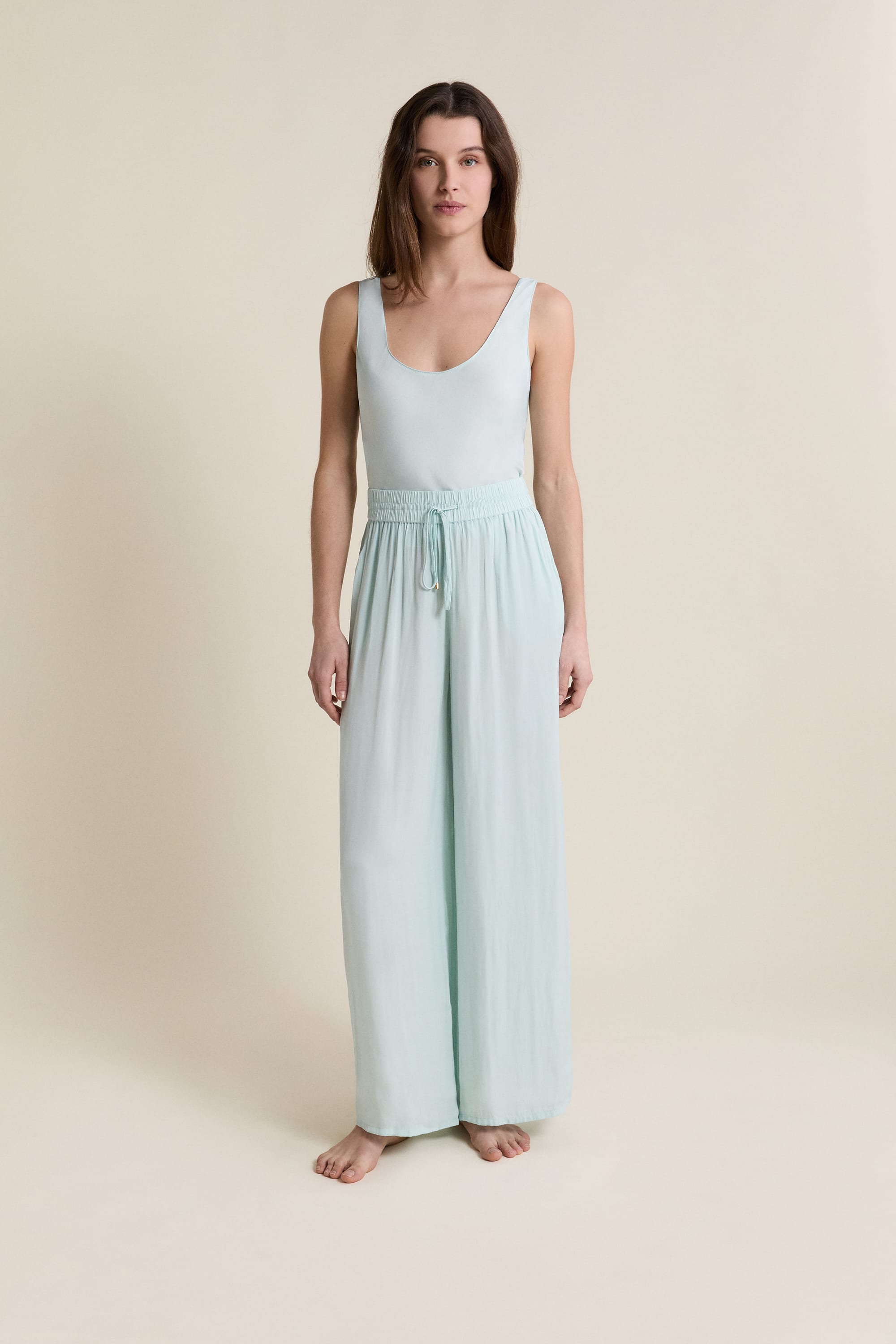 Etam cheeta - pantalon 0425 in bleu vert
