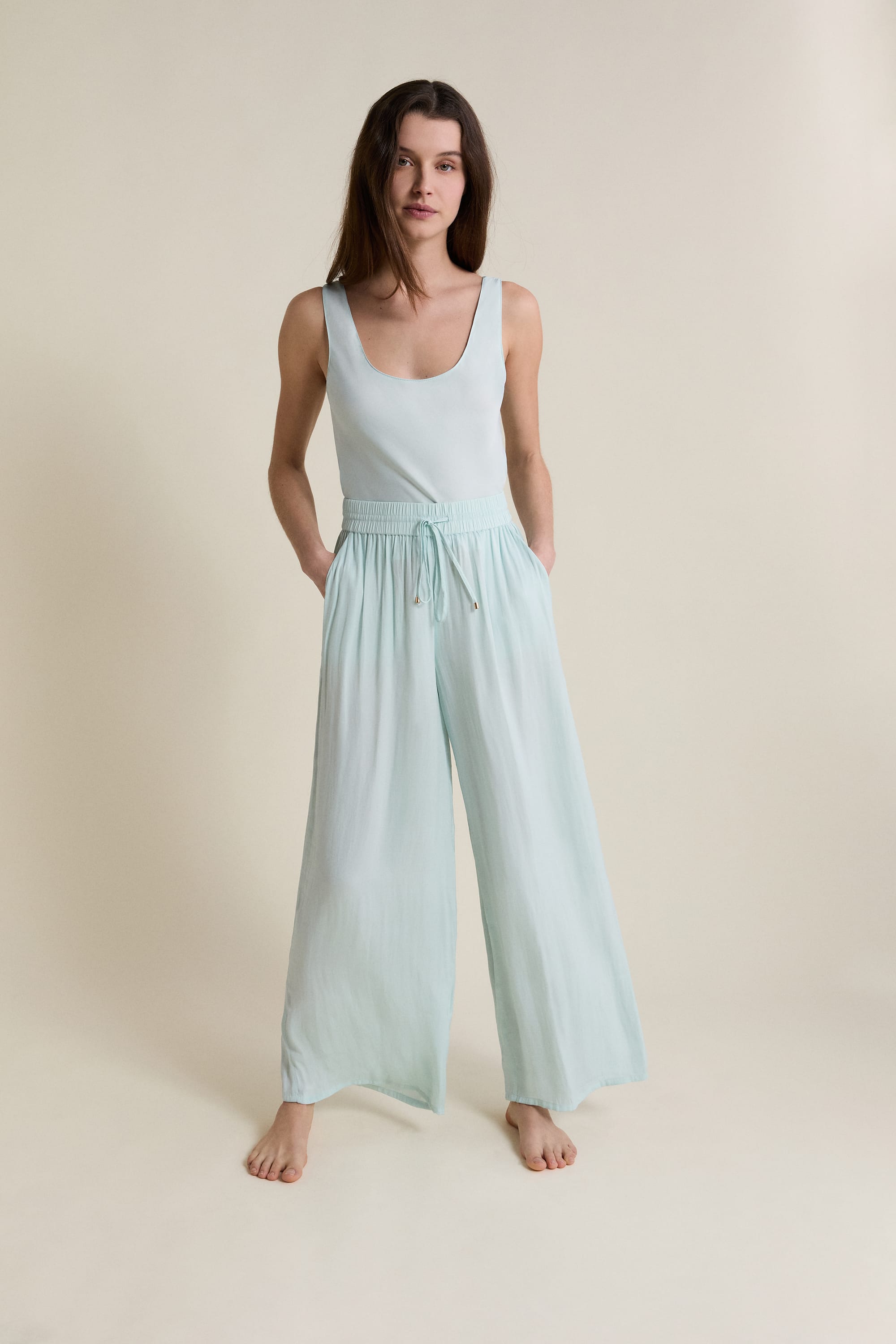 Etam cheeta - pantalon 0425 in bleu vert