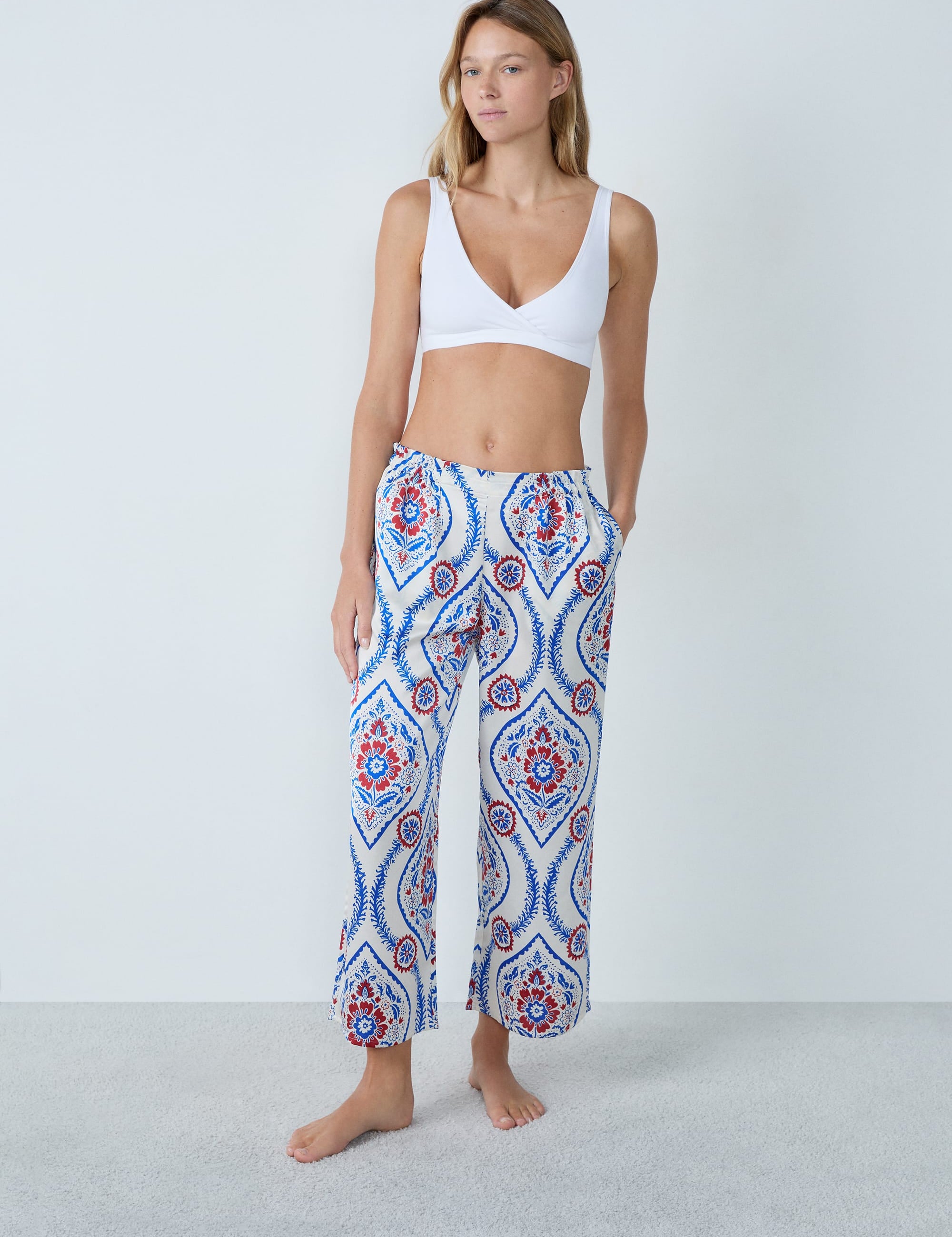 Etam bacio - pantalon 7/8 in imp bleu vert - Image 2