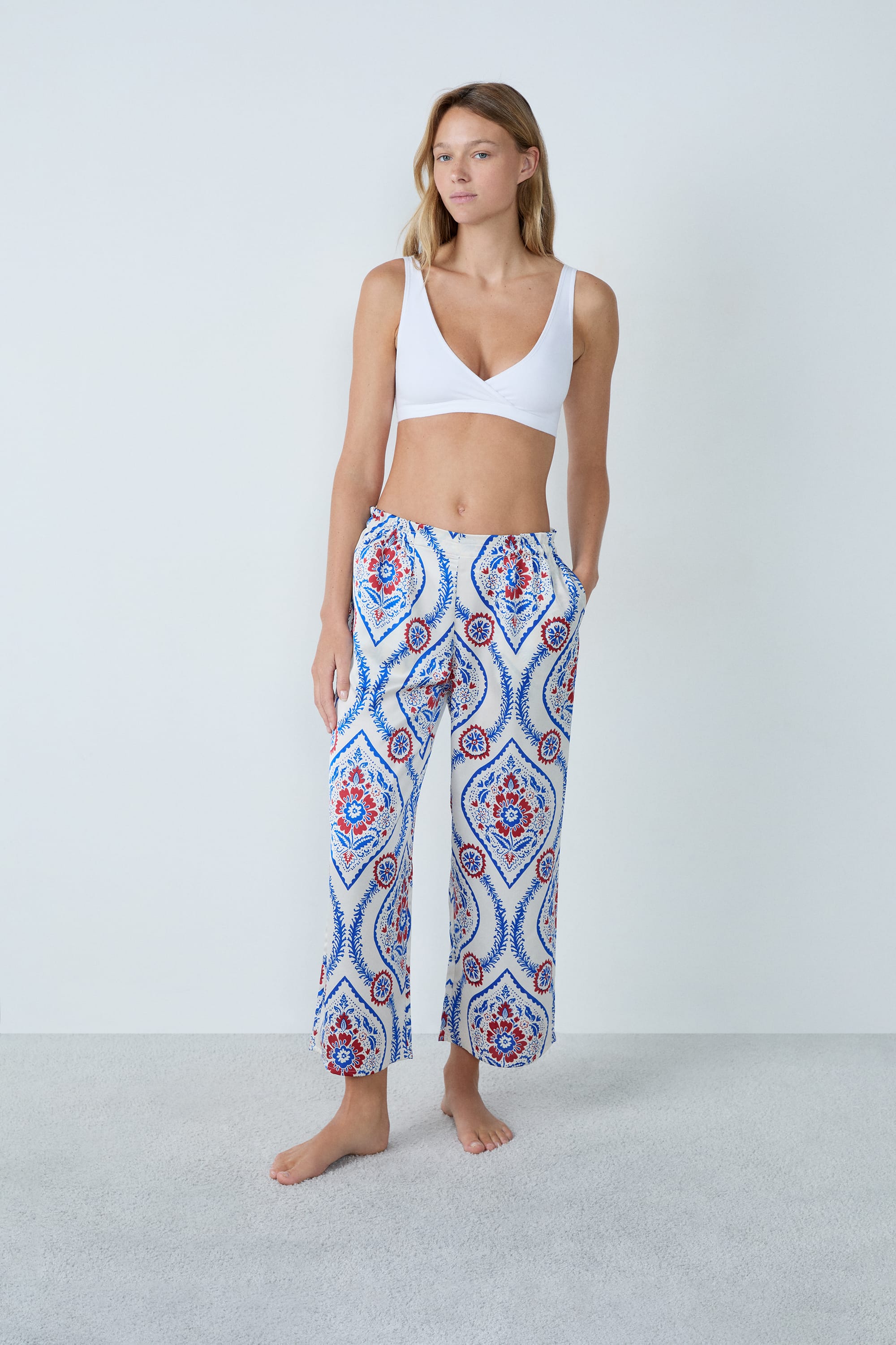 Etam bacio - pantalon 7/8 in imp bleu vert - Image 2