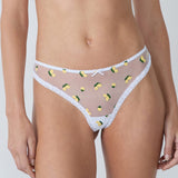 Etam peaches - string in imp fd blanc
