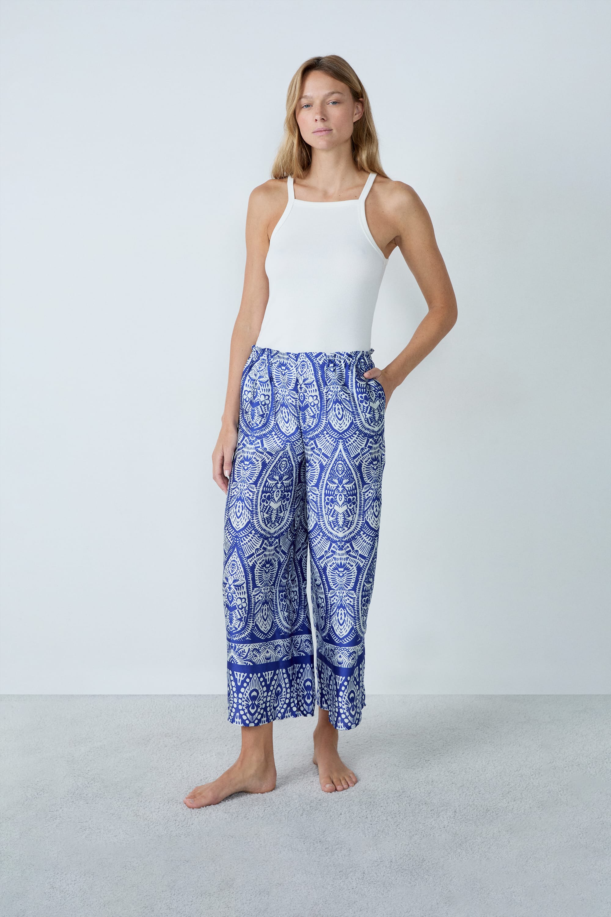 Etam mailan - pantalon 7/8 in imp bleu vert - Image 2