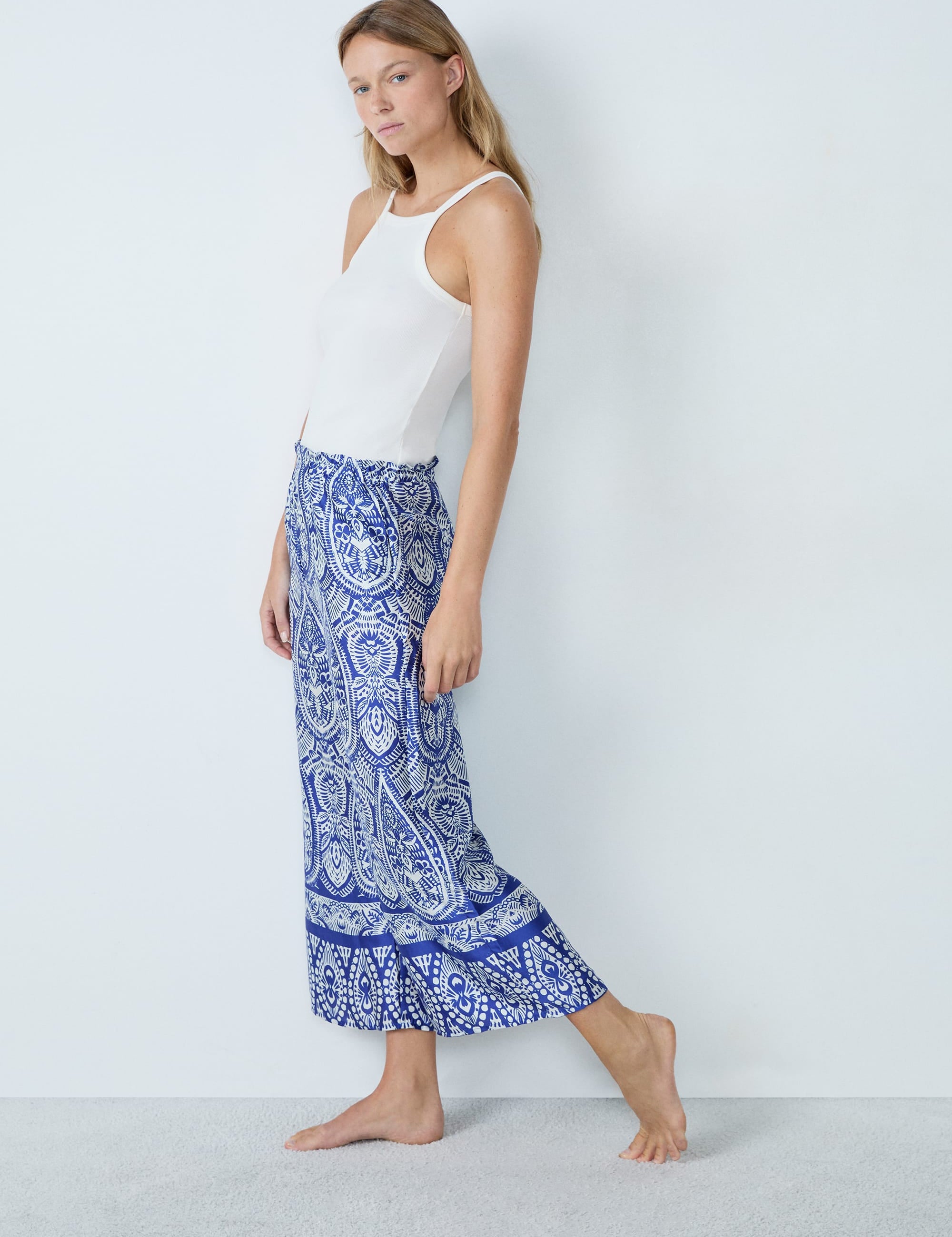 Etam mailan - pantalon 7/8 in imp bleu vert - Image 1