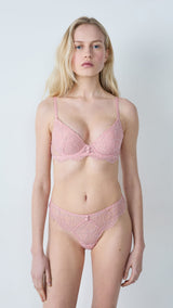 Etam coeur - tanga in rose poudre