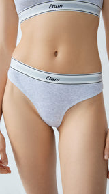 Etam cozy - string in gris clair - Image 1