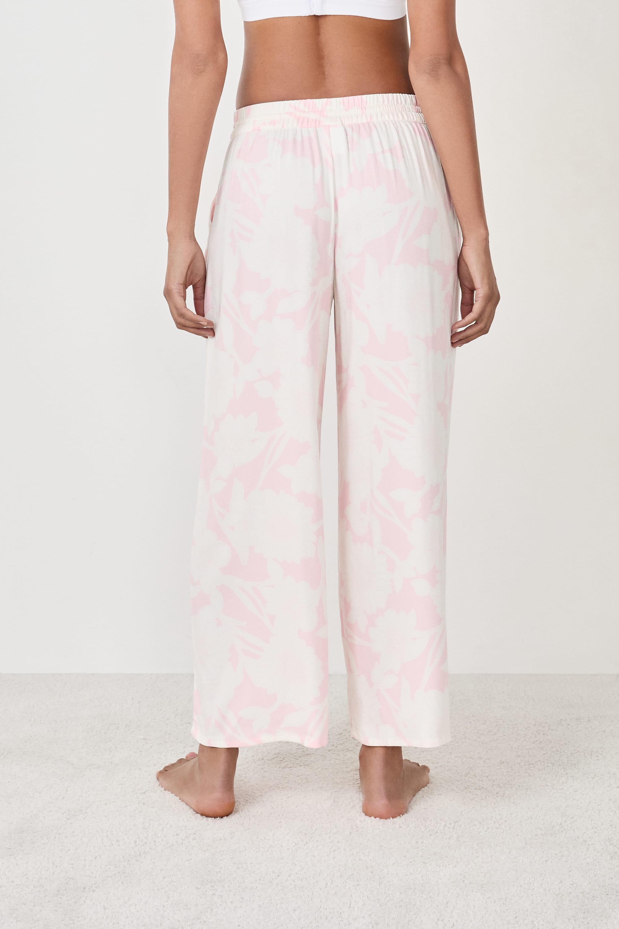 Etam magnolia - pantalon 7/8 spe in imp fond rose - Image 2