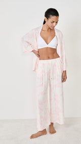 Etam magnolia - pantalon 7/8 spe in imp fond rose - Image 3
