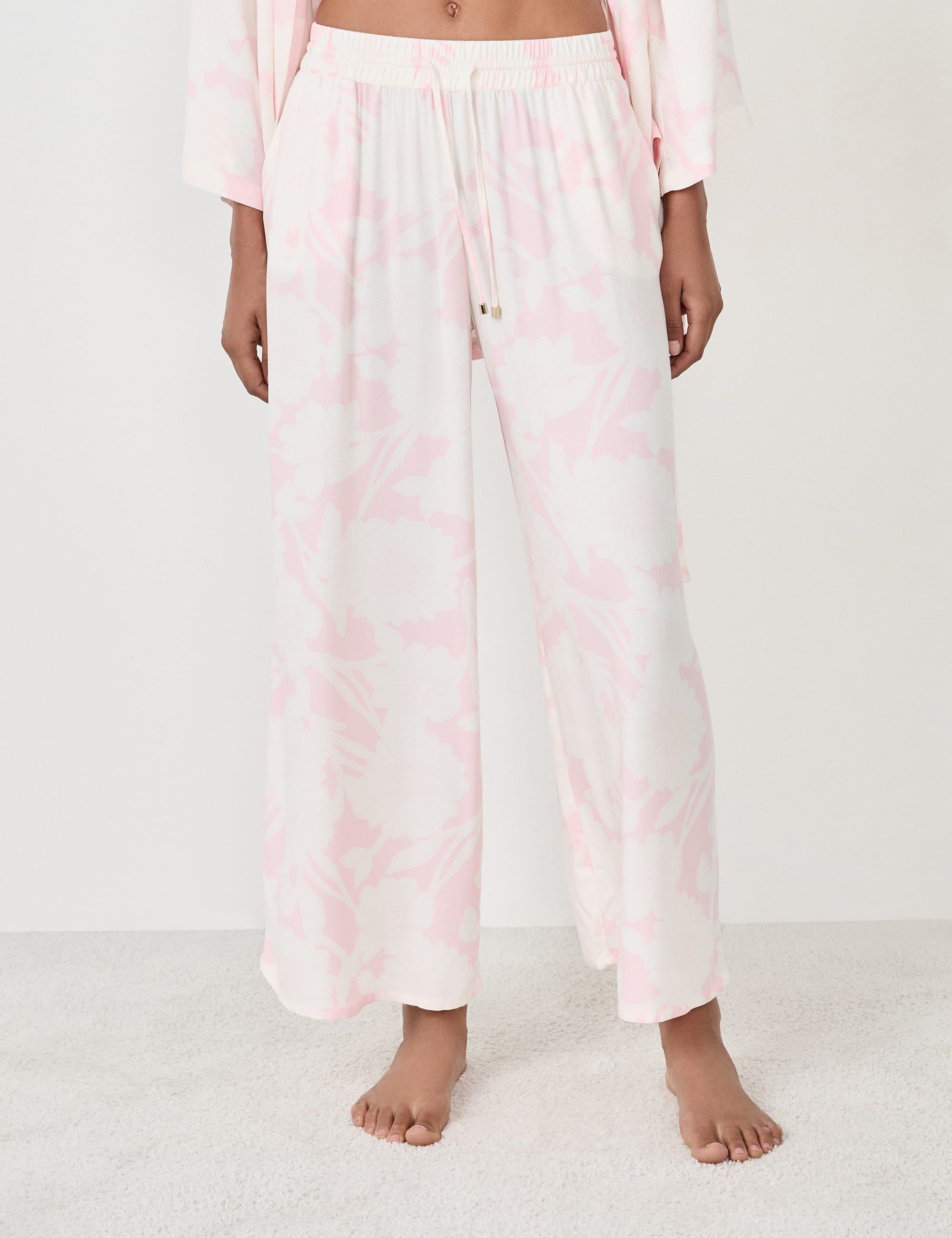 Etam magnolia - pantalon 7/8 spe in imp fond rose - Image 1