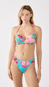 Etam hibiscus - tanga in imp bleu vert - Image 4