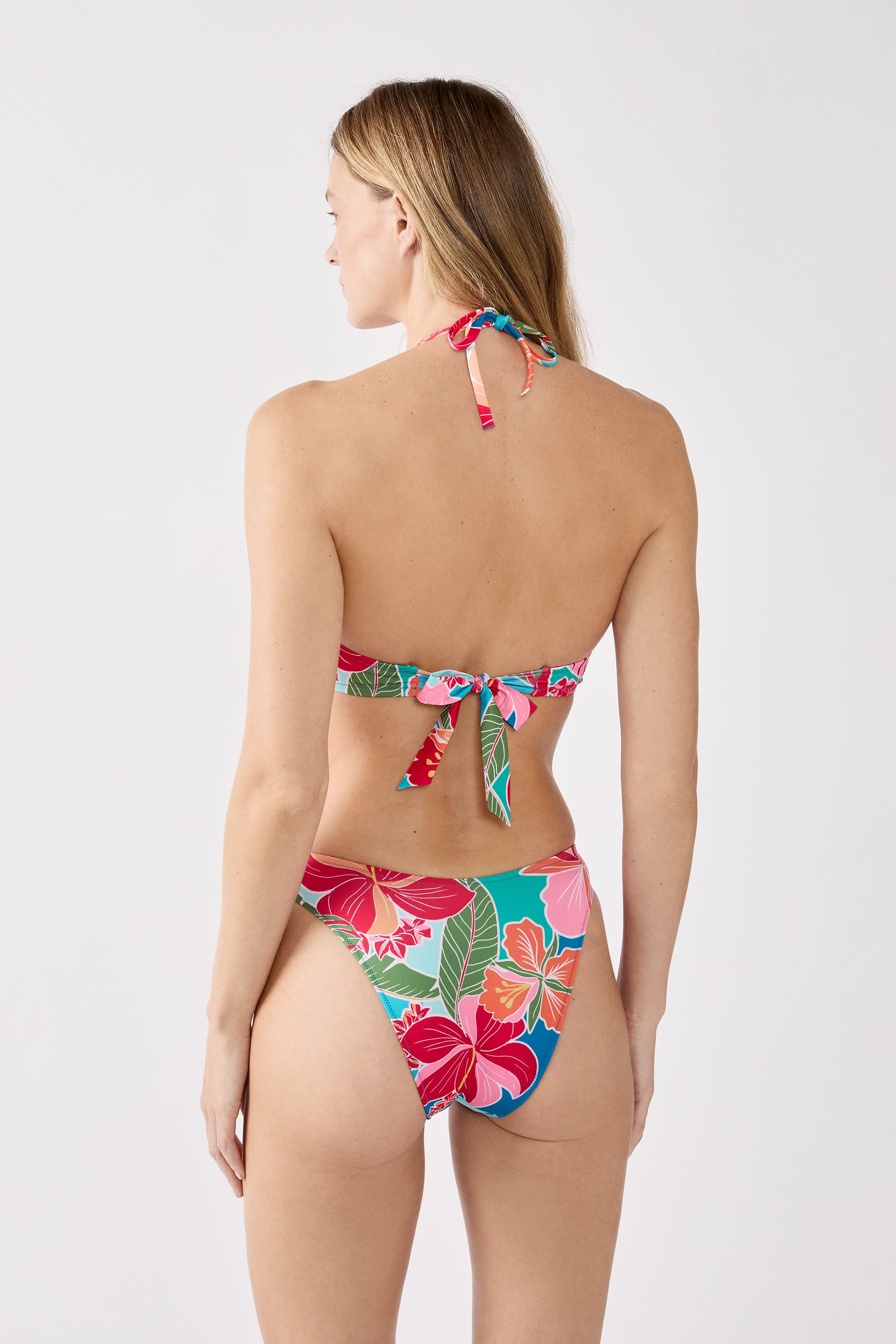 Etam hibiscus - tanga in imp bleu vert - Image 2