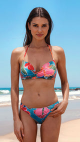Etam hibiscus - tanga in imp bleu vert - Image 3