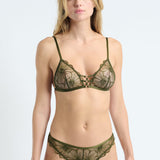 Etam dalhia - tanga in kaki olive
