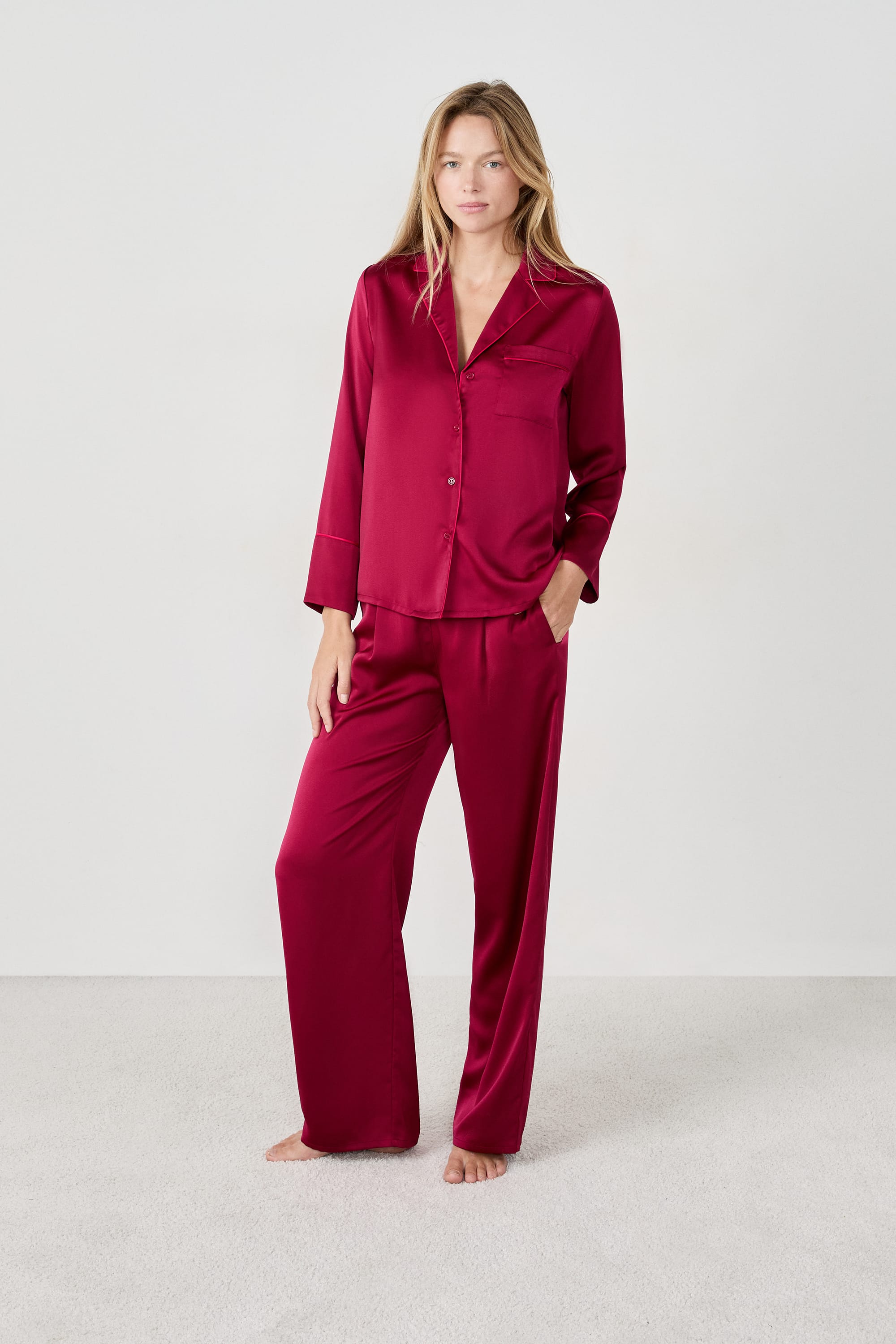 Etam erike - chemise in bordeaux grenat