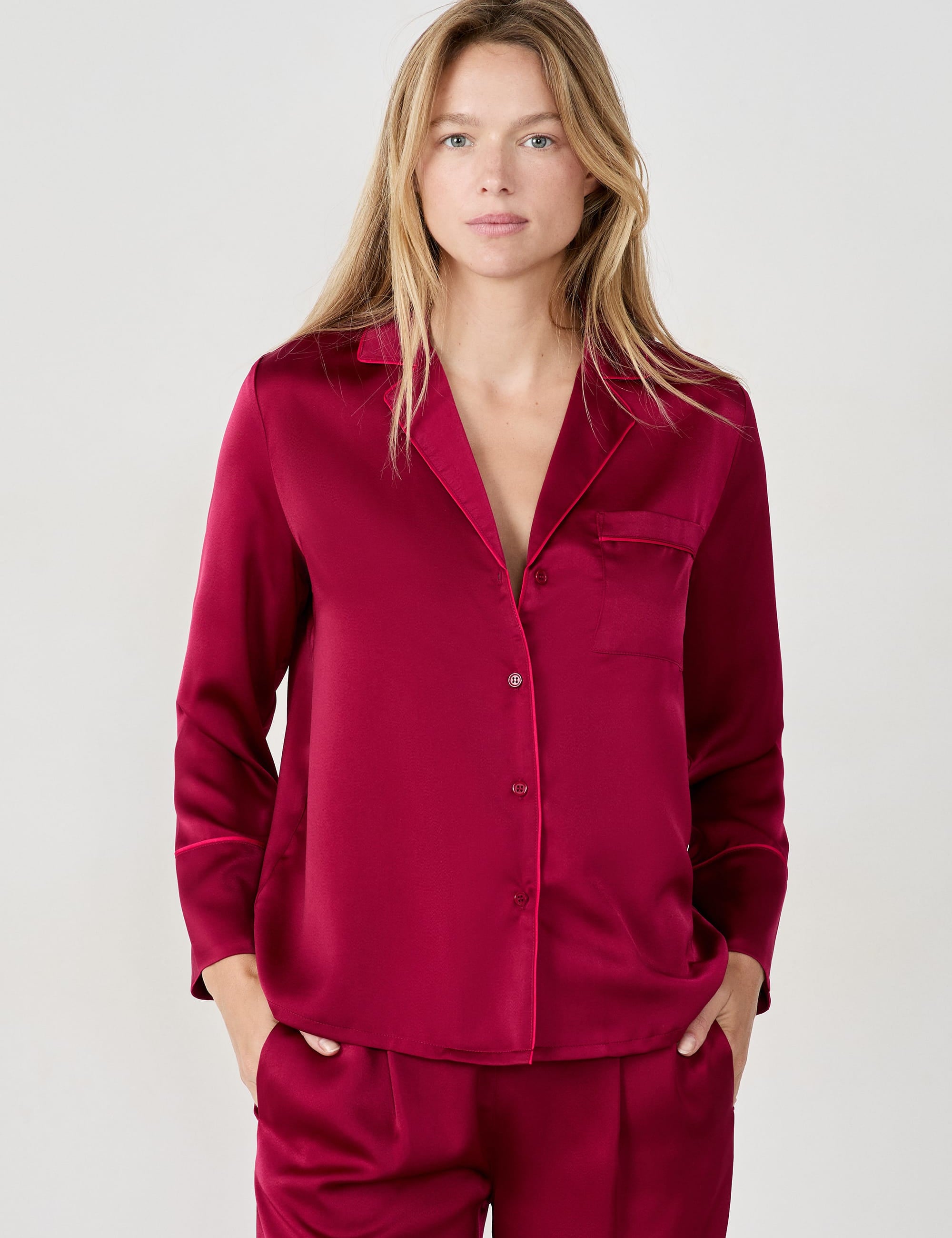 Etam erike - chemise in bordeaux grenat