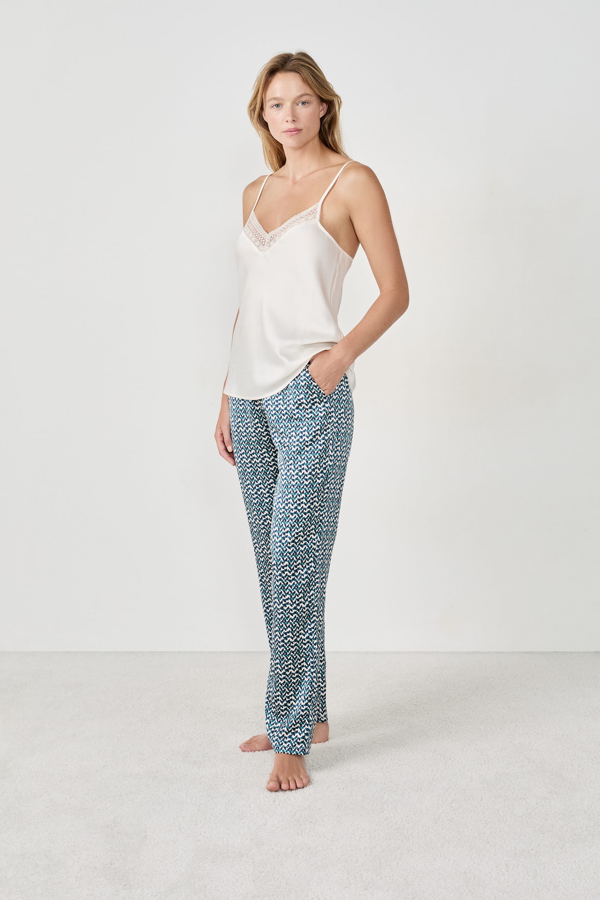 Etam norie - pyjama 3 piece in imp bleu vert... - Image 4