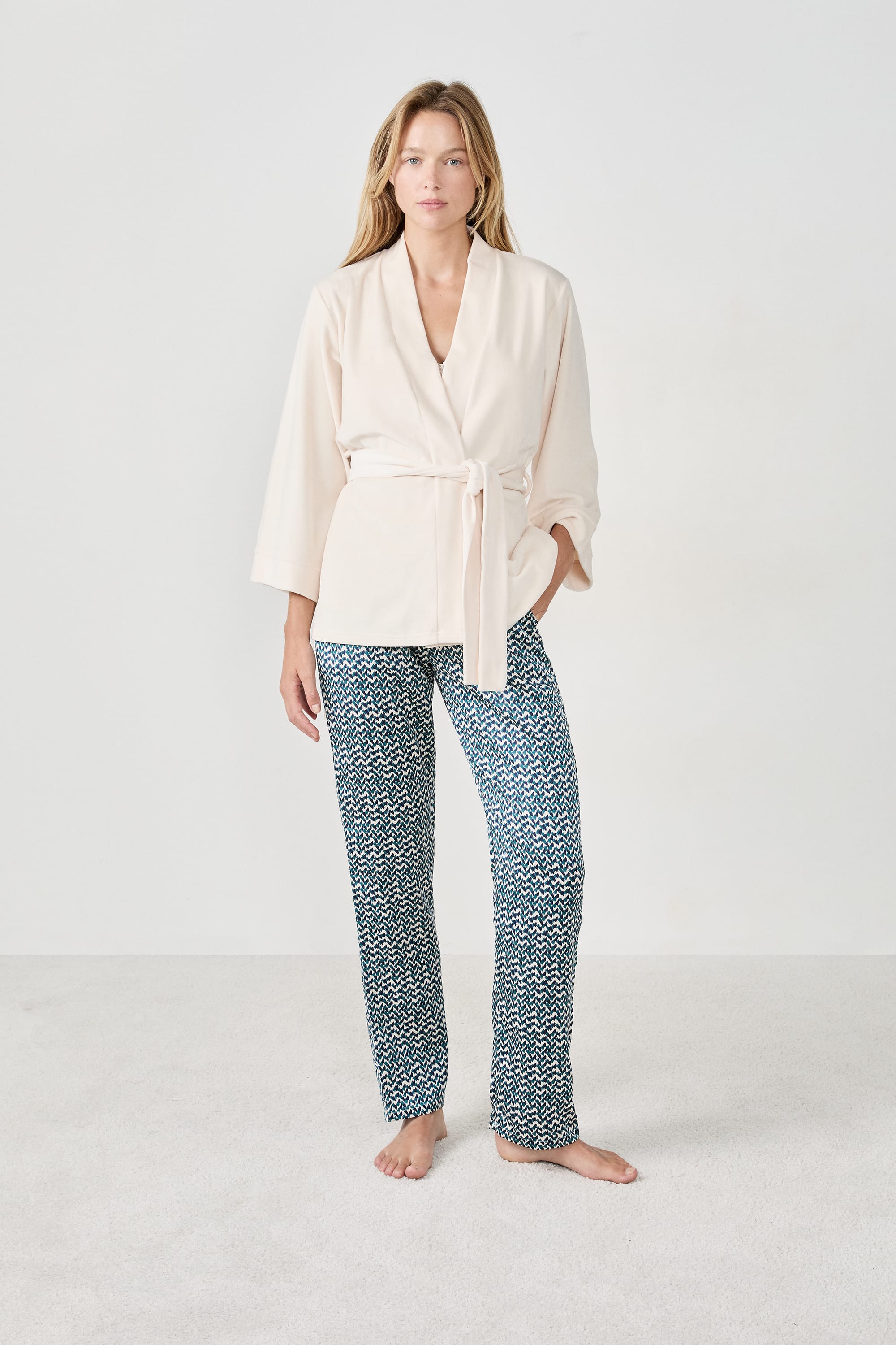 Etam norie - pyjama 3 piece in imp bleu vert... - Image 3