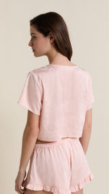 Etam spiree - chemise mc in imp fond rose - Image 2