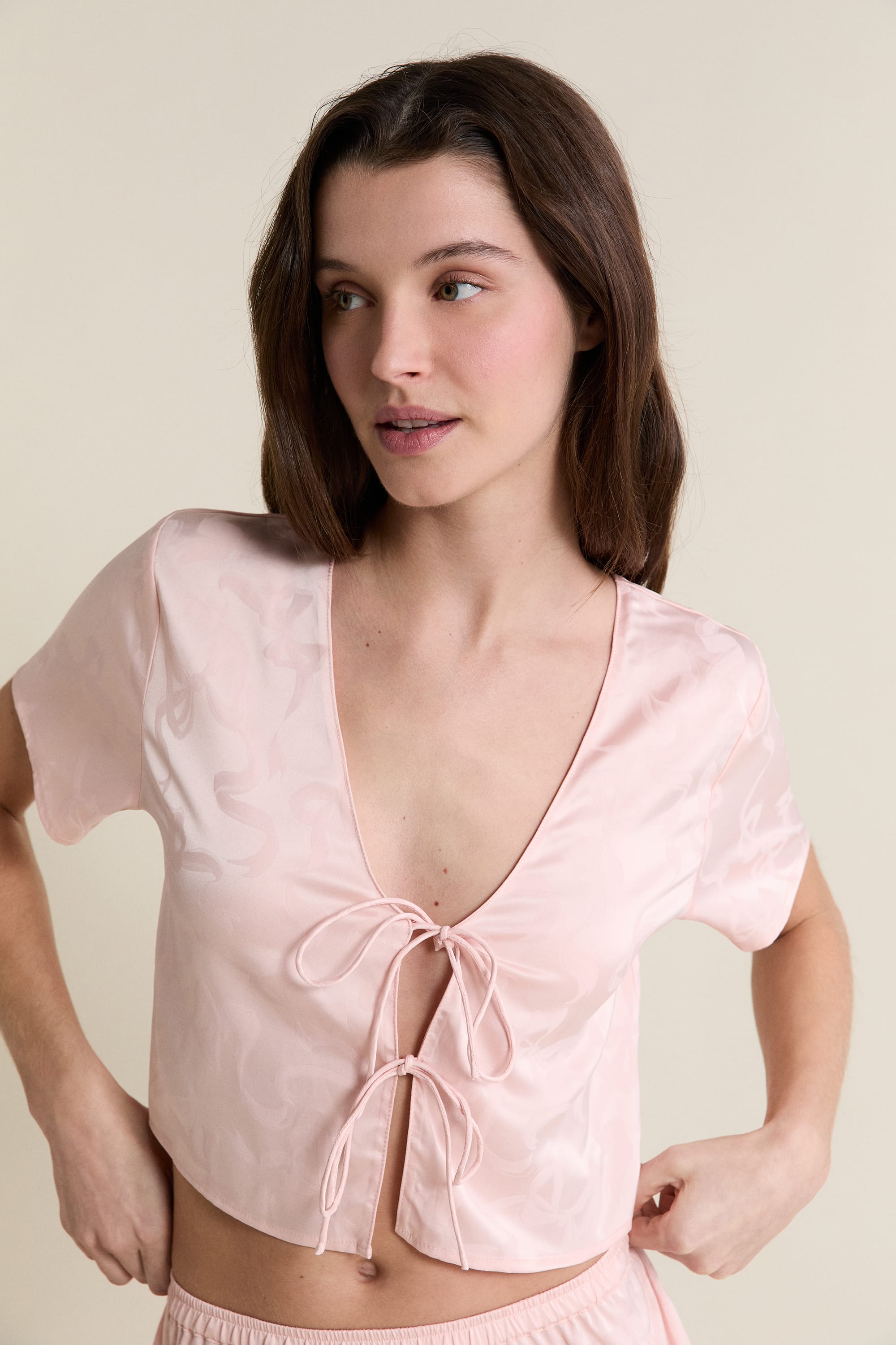 Etam spiree - chemise mc in imp fond rose - Image 3